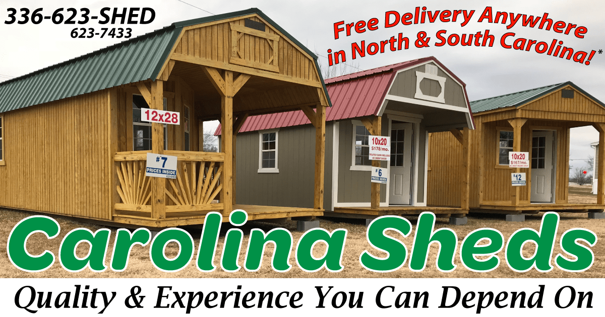 Carolina Sheds Shop for Wood Sheds in Eden North Carolina 27288